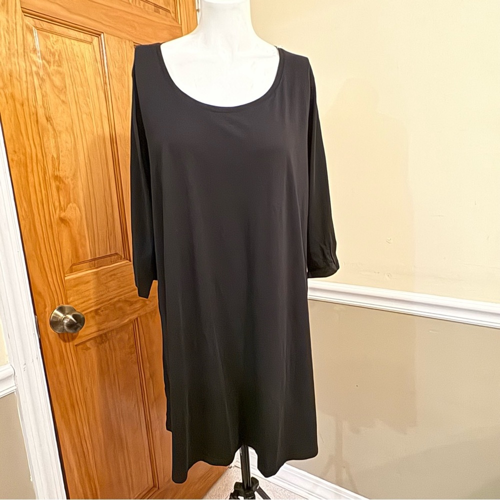 NWOT Pure Jill 3/4 Sleeve Cotton/Tencel Blend Long Top Sz.1X